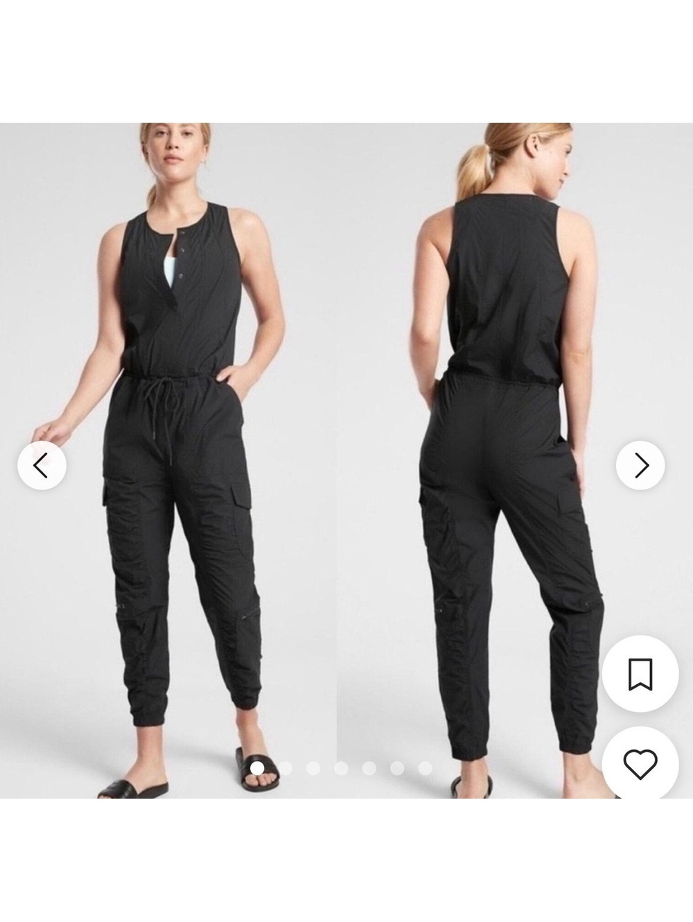 women's Athleta Canopy Parachute Romper black size 8 lightweight